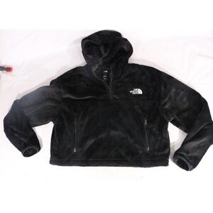 The North Face Osito quarter zip cropped hoodie